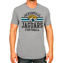 Jacksonville Jaguars NFL Adult Short Sleeve Team Stripe Tee - Sport Gray