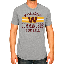 Washington Commanders NFL Adult Short Sleeve Team Stripe Tee - Sport Gray