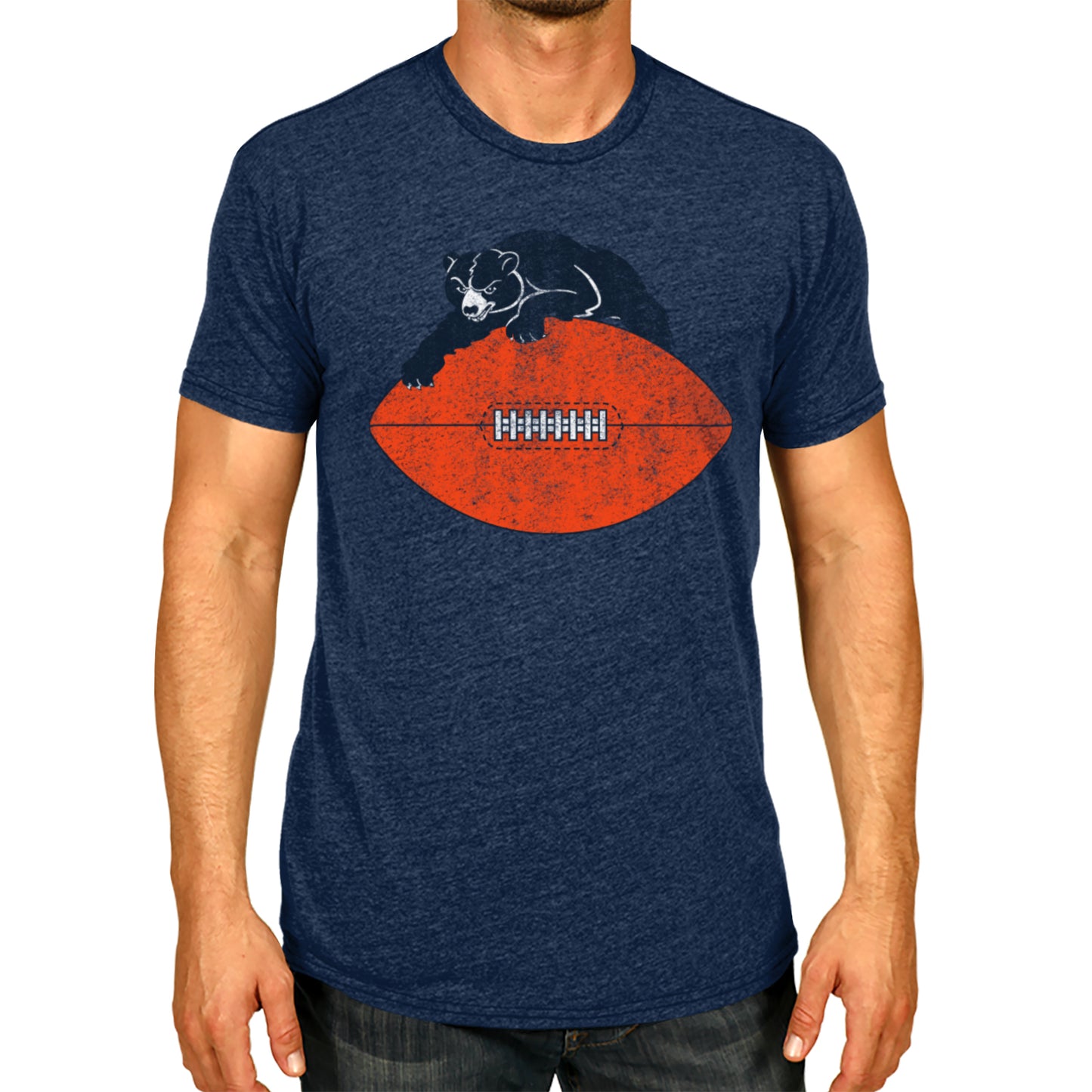 Chicago Bears NFL Modern Throwback T-shirt - Navy