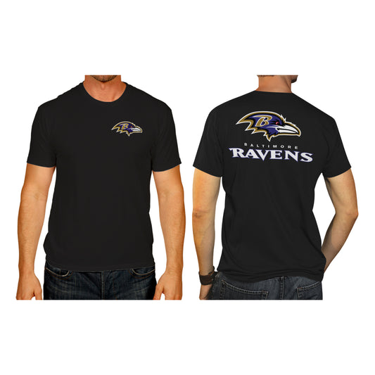 Baltimore Ravens NFL Pro Football Final Countdown Adult Cotton-Poly Short Sleeved T-Shirt For Men & Women - Black