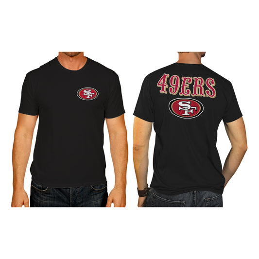 San Francisco 49ers NFL Pro Football Final Countdown Adult Cotton-Poly Short Sleeved T-Shirt For Men & Women - Black