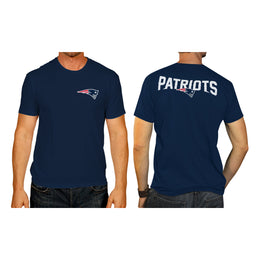 New England Patriots NFL Pro Football Final Countdown Adult Cotton-Poly Short Sleeved T-Shirt For Men & Women - Navy