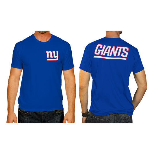 New York Giants NFL Pro Football Final Countdown Adult Cotton-Poly Short Sleeved T-Shirt For Men & Women - Royal