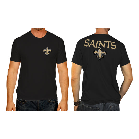 New Orleans Saints NFL Pro Football Final Countdown Adult Cotton-Poly Short Sleeved T-Shirt For Men & Women - Black