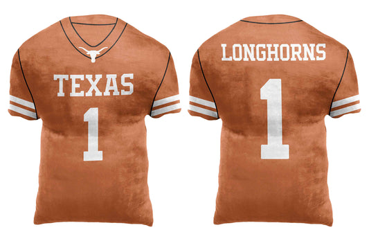 Texas Longhorns NCAA Jersey Cloud Pillow - Texas Orange