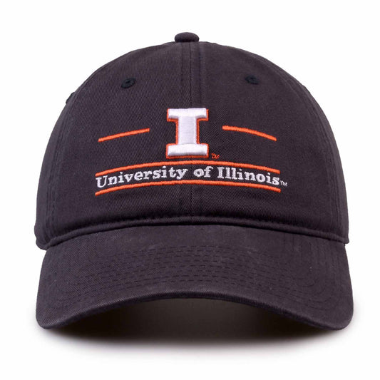 Illinois Fighting Illini NCAA Adult Bar Hat - Navy