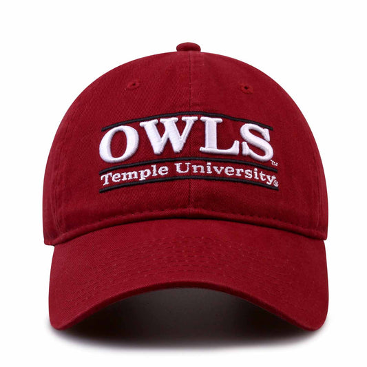 Temple Owls NCAA Adult Bar Hat - Cardinal