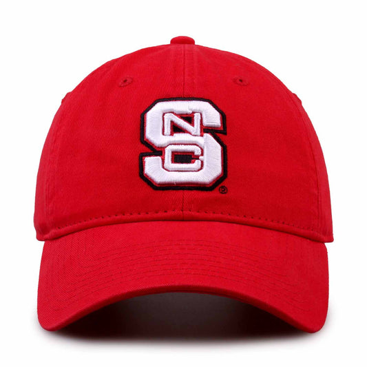NC State Wolfpack NCAA Adult Relaxed Fit Logo Hat - Red