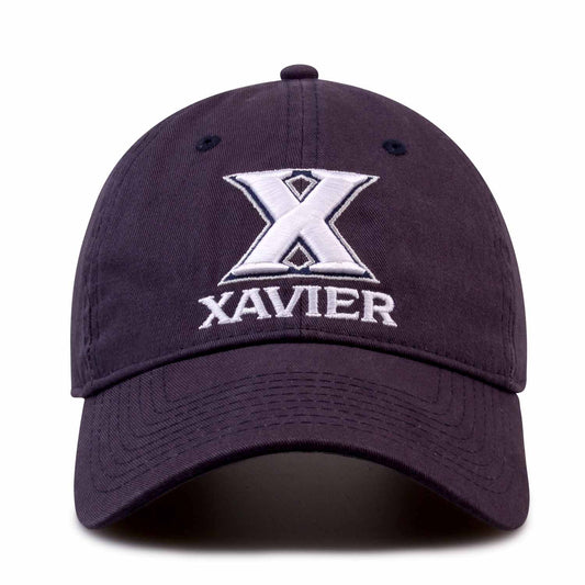 Xavier Musketeers NCAA Adult Relaxed Fit Logo Hat - Navy