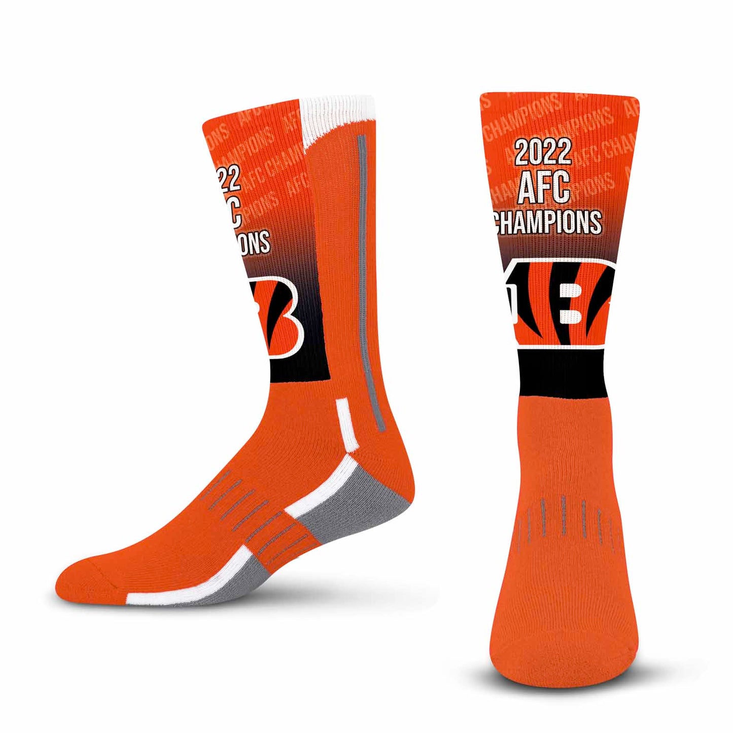 Cincinnati Bengals Youth NFL Phenom Curve 2022 Conference Champs Crew Socks - Orange