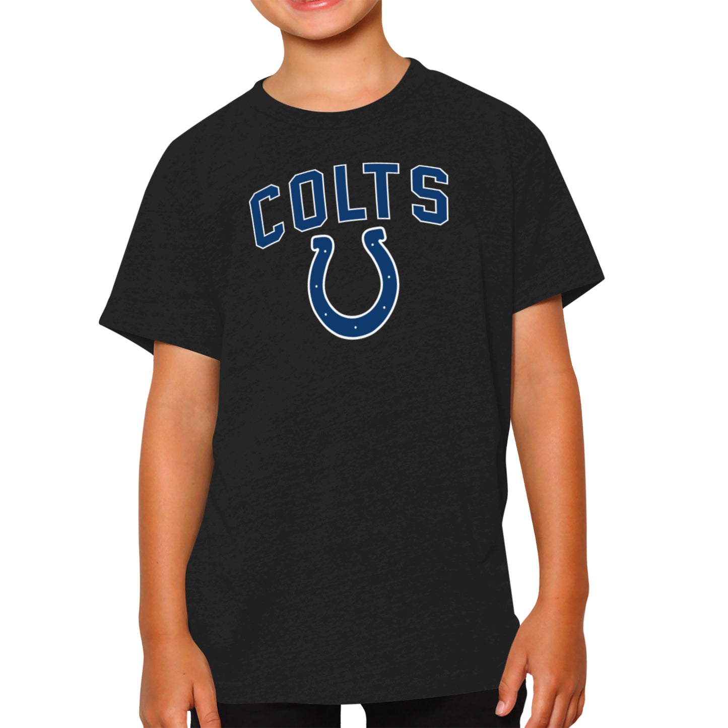 Indianapolis Colts NFL Youth Home Team Tee- Youth Pro Football T-Shirt For Boys & Girls Kids clothes - Black