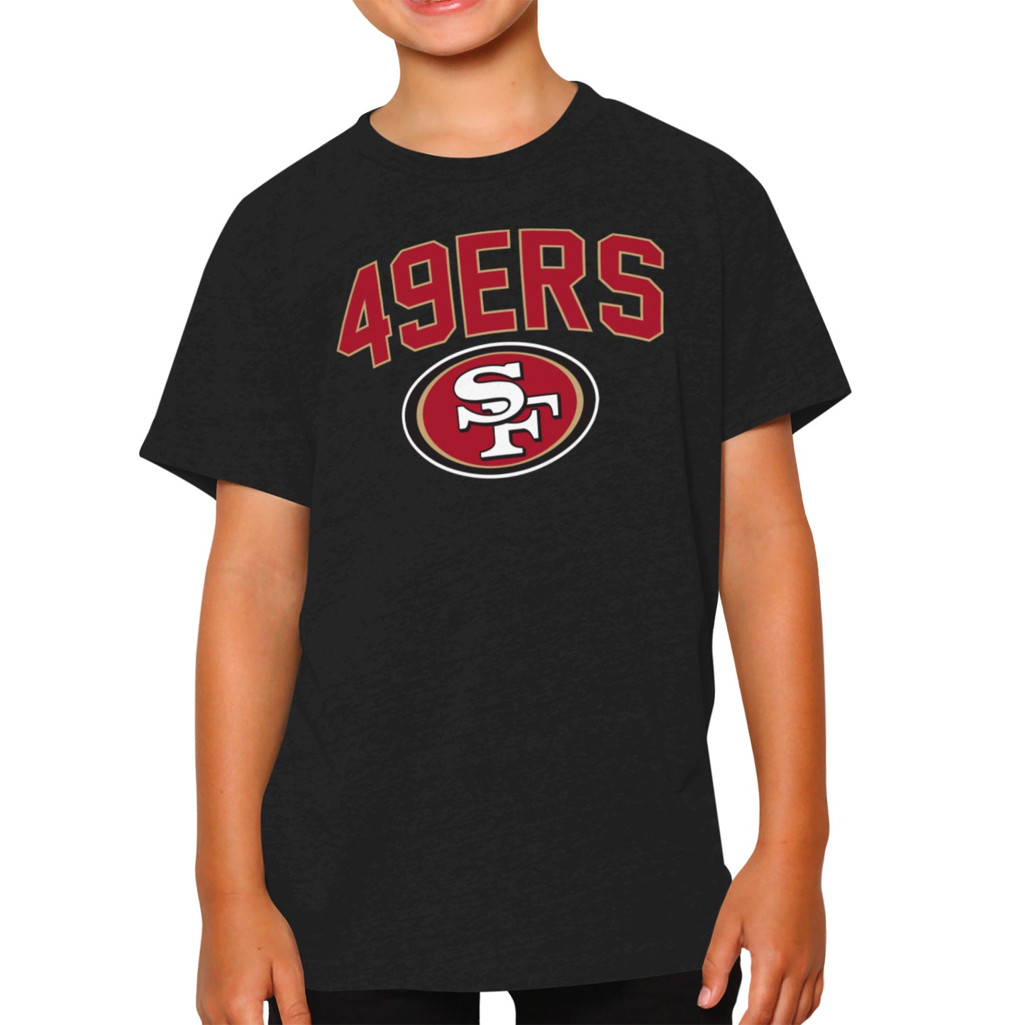 San Francisco 49ers NFL Youth Home Team Tee- Youth Pro Football T-Shirt For Boys & Girls Kids clothes - Black