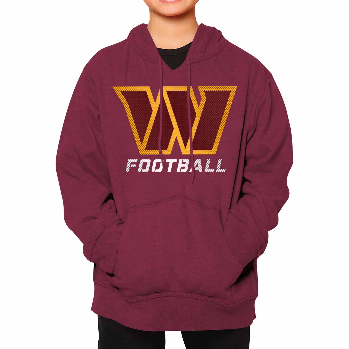 Washington Commanders NFL Youth Run City Hoodie- Kids Pro Football Pullover Sweatshirt- Officially Licensed - Maroon