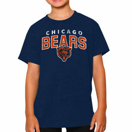 Chicago Bears NFL Youth Starting Fresh Tee- Pro Football Tag-Less T-Shirt For Boys & Girls - Navy