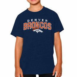 Denver Broncos NFL Youth Starting Fresh Tee- Pro Football Tag-Less T-Shirt For Boys & Girls - Navy