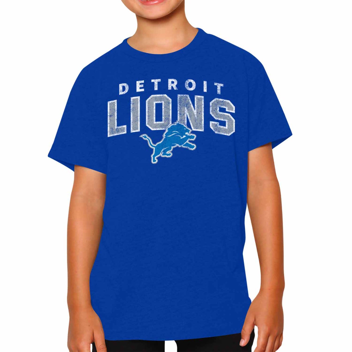 Detroit Lions NFL Youth Starting Fresh Tee- Pro Football Tag-Less T-Shirt For Boys & Girls - Royal