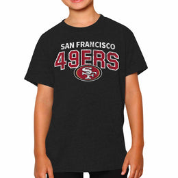 San Francisco 49ers NFL Youth Starting Fresh Tee- Pro Football Tag-Less T-Shirt For Boys & Girls - Black