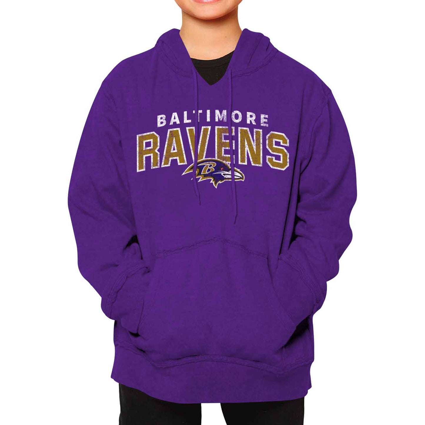 Baltimore Ravens NFL Youth Starting Fresh Hoodie- Pro Football Sweatshirt for Boys and Girls - Purple