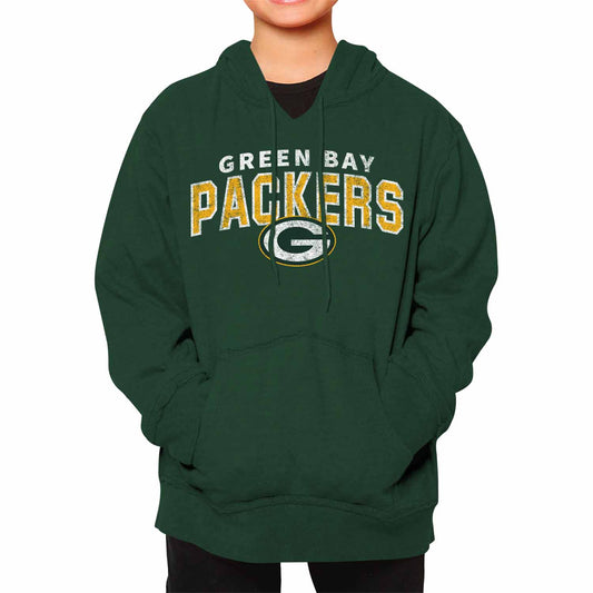 Green Bay Packers NFL Youth Starting Fresh Hoodie- Pro Football Sweatshirt for Boys and Girls - Green