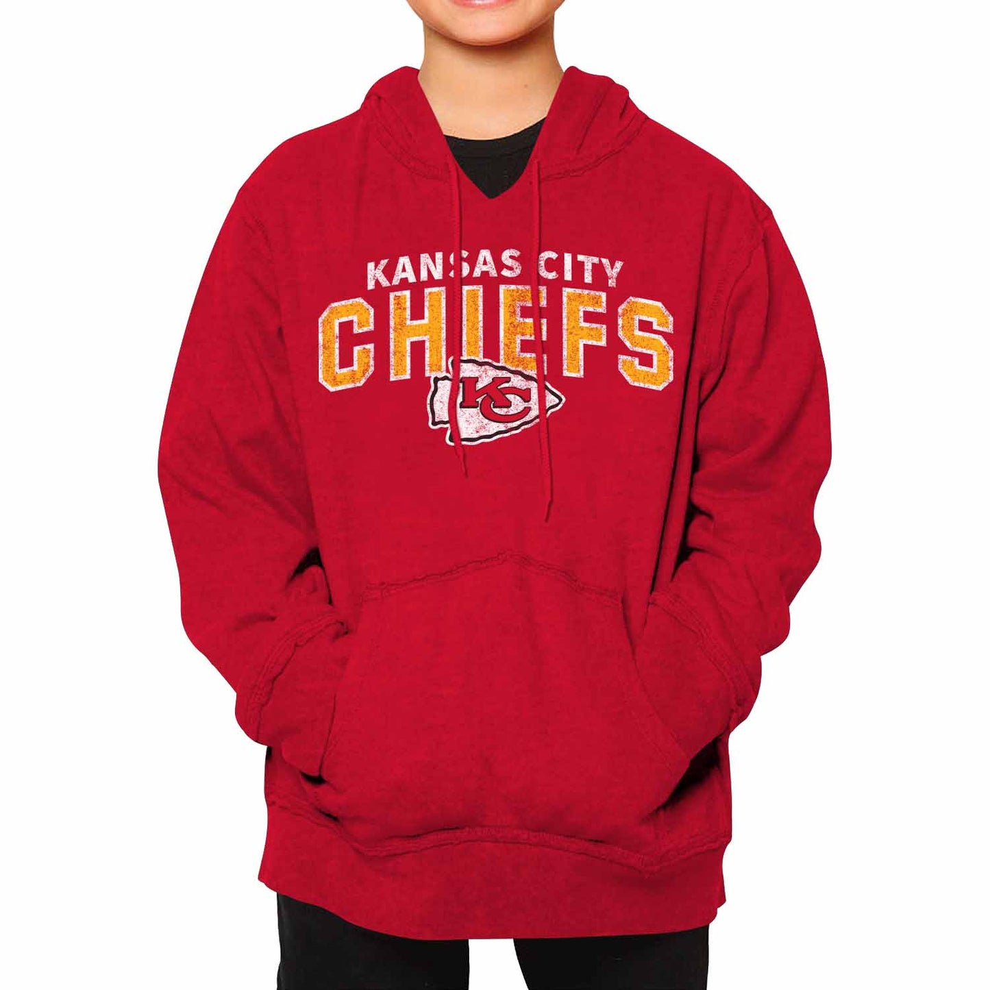 Kansas City Chiefs NFL Youth Starting Fresh Hoodie- Pro Football Sweatshirt for Boys and Girls - Red