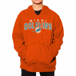 Miami Dolphins NFL Youth Starting Fresh Hoodie- Pro Football Sweatshirt for Boys and Girls - Orange