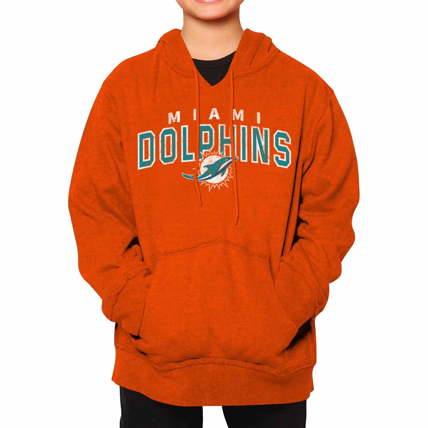 Miami Dolphins NFL Youth Starting Fresh Hoodie- Pro Football Sweatshirt for Boys and Girls - Orange