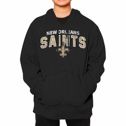 New Orleans Saints NFL Youth Starting Fresh Hoodie- Pro Football Sweatshirt for Boys and Girls - Black