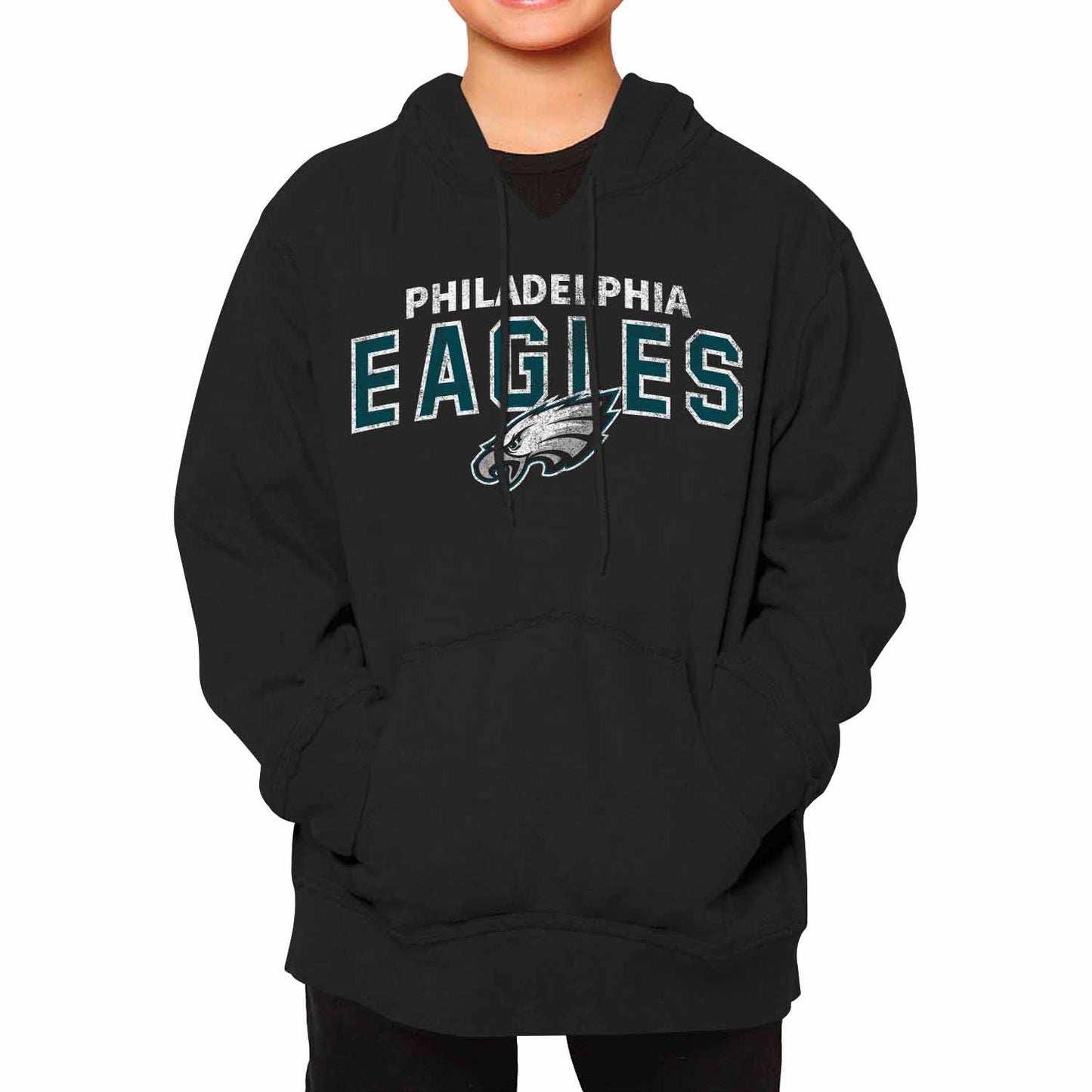 Philadelphia Eagles NFL Youth Starting Fresh Hoodie- Pro Football Sweatshirt for Boys and Girls - Black