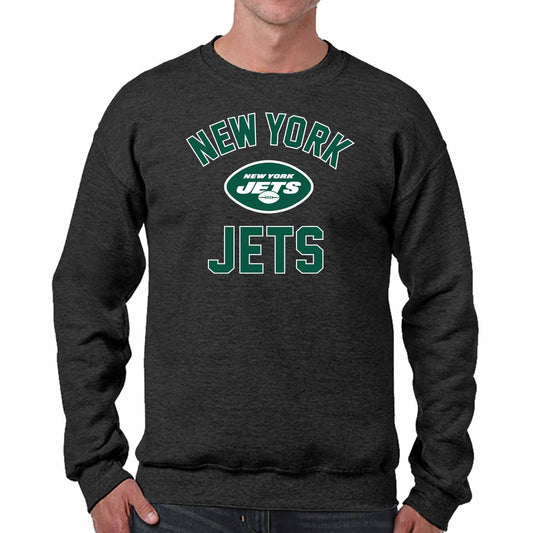 New York Jets NFL Adult Gameday Football Crewneck Sweatshirt - Charcoal