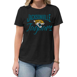 Jacksonville Jaguars NFL Women's Paintbrush Fitted T-Shirt - Black