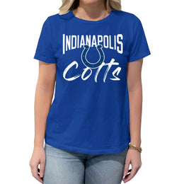 Indianapolis Colts NFL Women's Paintbrush Fitted T-Shirt - Royal