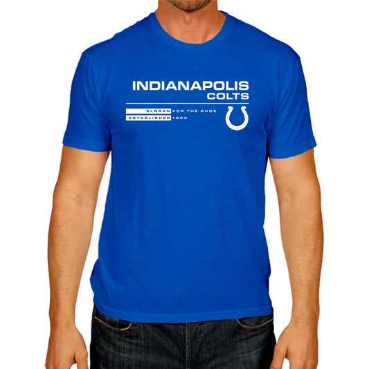 Indianapolis Colts Adult NFL Speed Stat Sheet T-Shirt - Royal