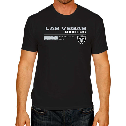 Las Vegas Raiders Adult NFL Speed Stat Sheet T-Shirt - Black