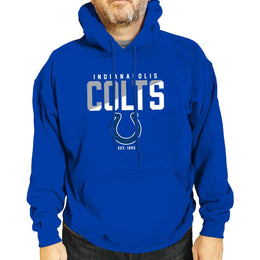 Indianapolis Colts Adult NFL Diagonal Fade Fleece Hooded Sweatshirt - Royal