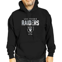 Las Vegas Raiders Adult NFL Diagonal Fade Fleece Hooded Sweatshirt - Black