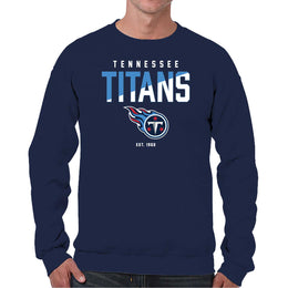 Tennessee Titans Adult NFL Diagonal Fade Color Block Crewneck Sweatshirt - Navy