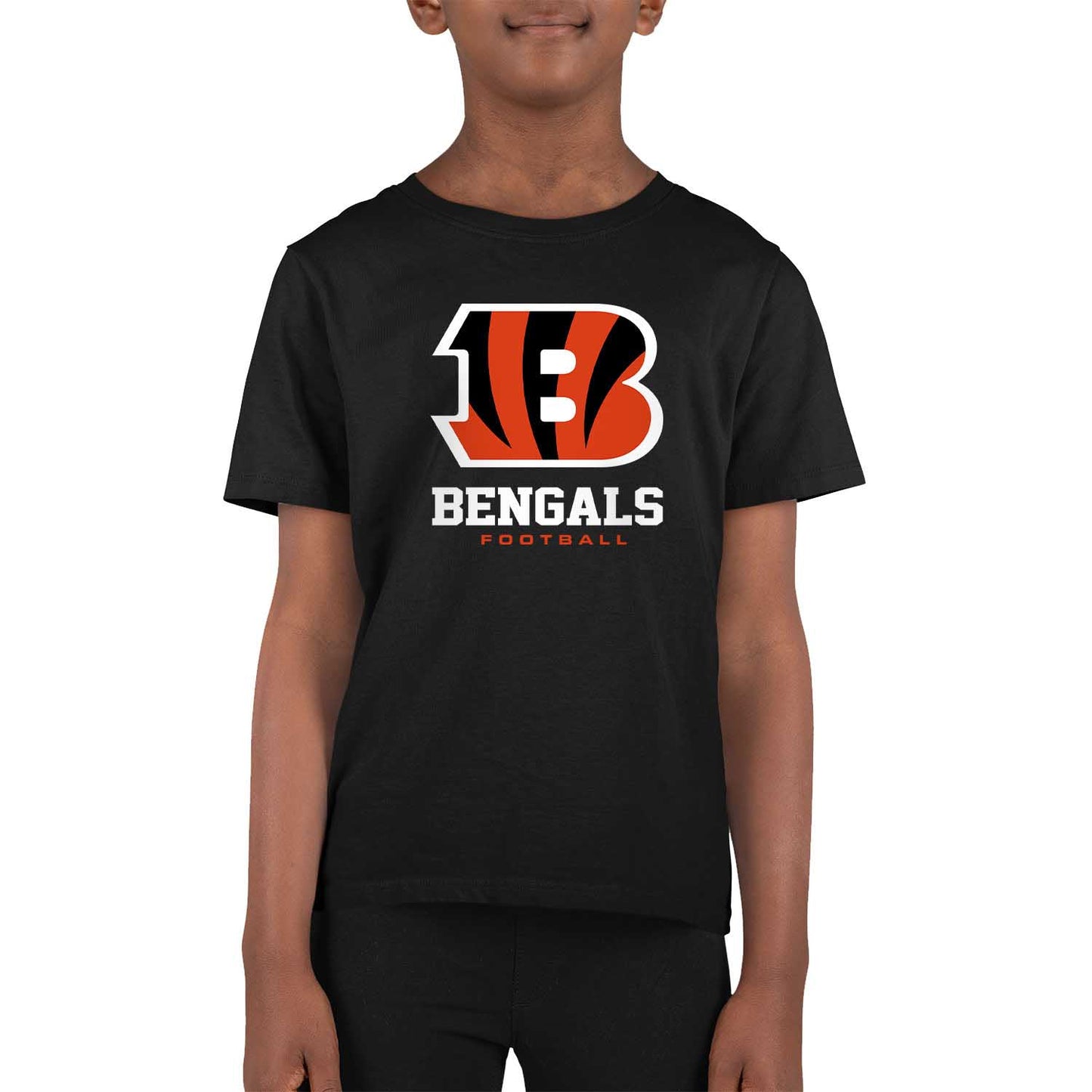 Cincinnati Bengals Youth NFL Ultimate Fan Logo Short Sleeve T-Shirt - Black
