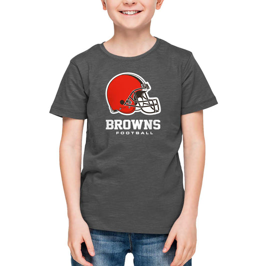 Cleveland Browns Youth NFL Ultimate Fan Logo Short Sleeve T-Shirt - Charcoal
