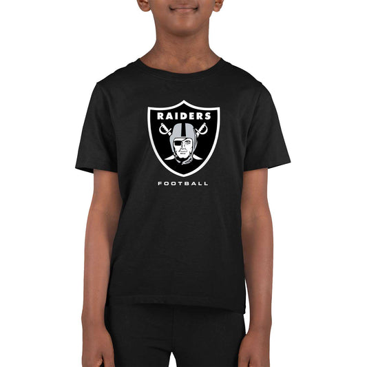 Las Vegas Raiders Youth NFL Ultimate Fan Logo Short Sleeve T-Shirt - Black