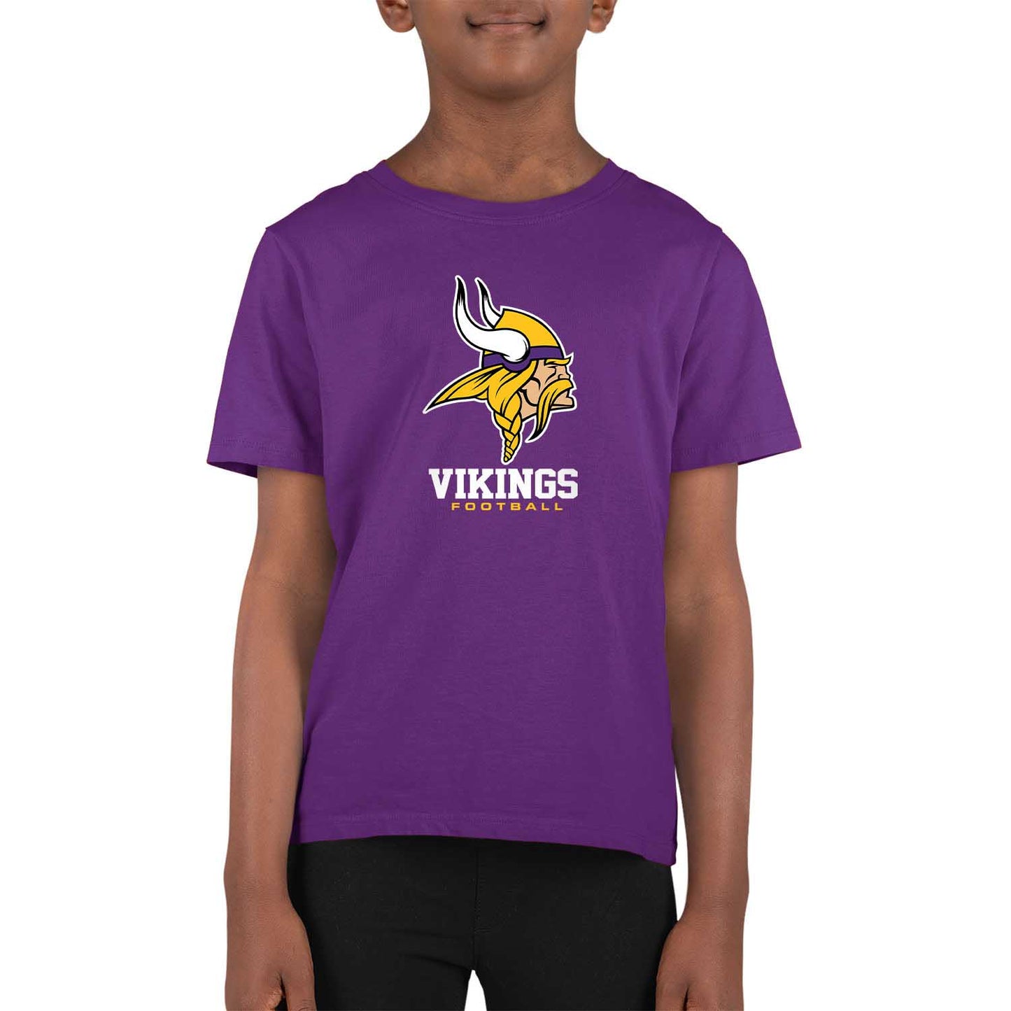 Minnesota Vikings Youth NFL Ultimate Fan Logo Short Sleeve T-Shirt - Purple