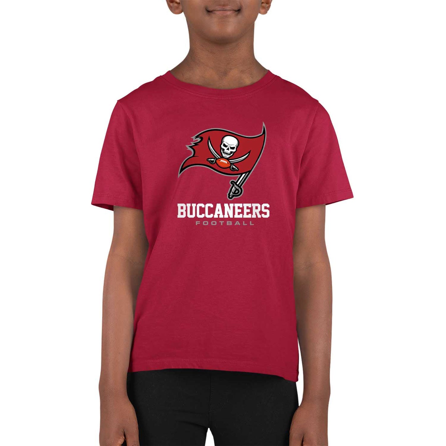 Tampa Bay Buccaneers Youth NFL Ultimate Fan Logo Short Sleeve T-Shirt - Cardinal