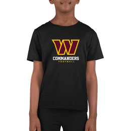 Washington Commanders Youth NFL Ultimate Fan Logo Short Sleeve T-Shirt - Black