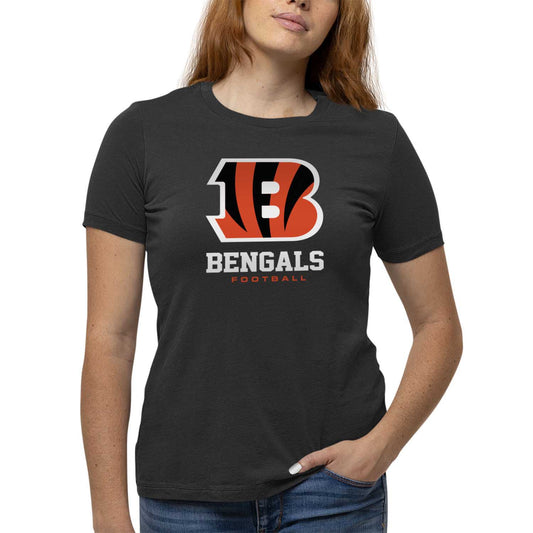 Cincinnati Bengals Women's NFL Ultimate Fan Logo Short Sleeve T-Shirt - Black