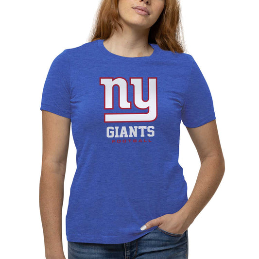 New York Giants Women's NFL Ultimate Fan Logo Short Sleeve T-Shirt - Royal