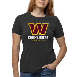 Washington Commanders Women's NFL Ultimate Fan Logo Short Sleeve T-Shirt - Black