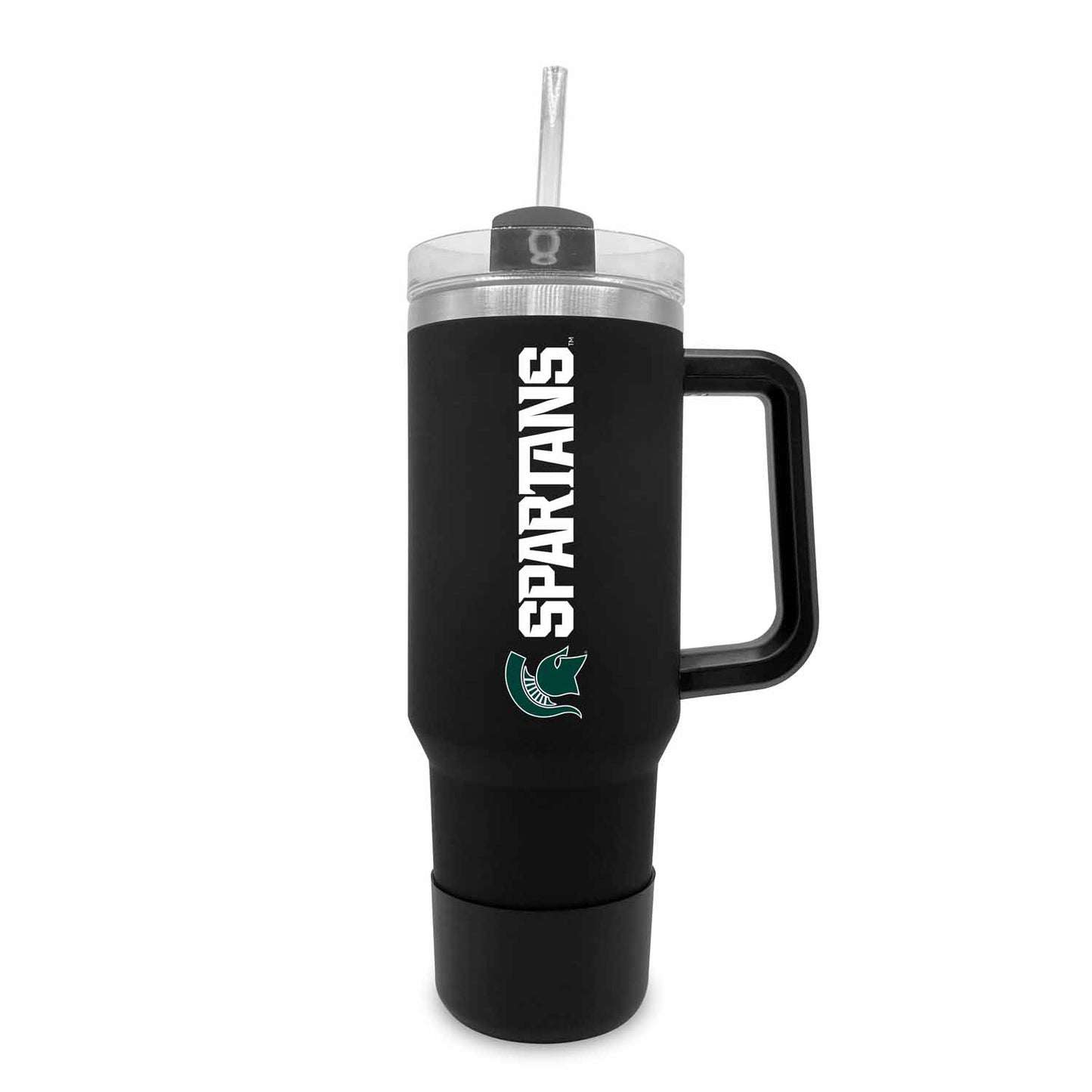 Michigan State Spartans College & University 40 oz Travel Tumbler With Handle - Black