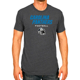 Carolina Panthers NFL Adult Football Helmet Tagless T-Shirt - Charcoal