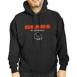 Chicago Bears Adult NFL Football Helmet Heather Hooded Sweatshirt  - Charcoal