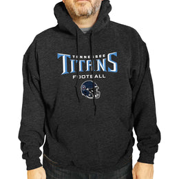 Tennessee Titans Adult NFL Football Helmet Heather Hooded Sweatshirt  - Charcoal