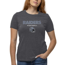 Las Vegas Raiders Women's NFL Football Helmet Short Sleeve Tagless T-Shirt - Charcoal
